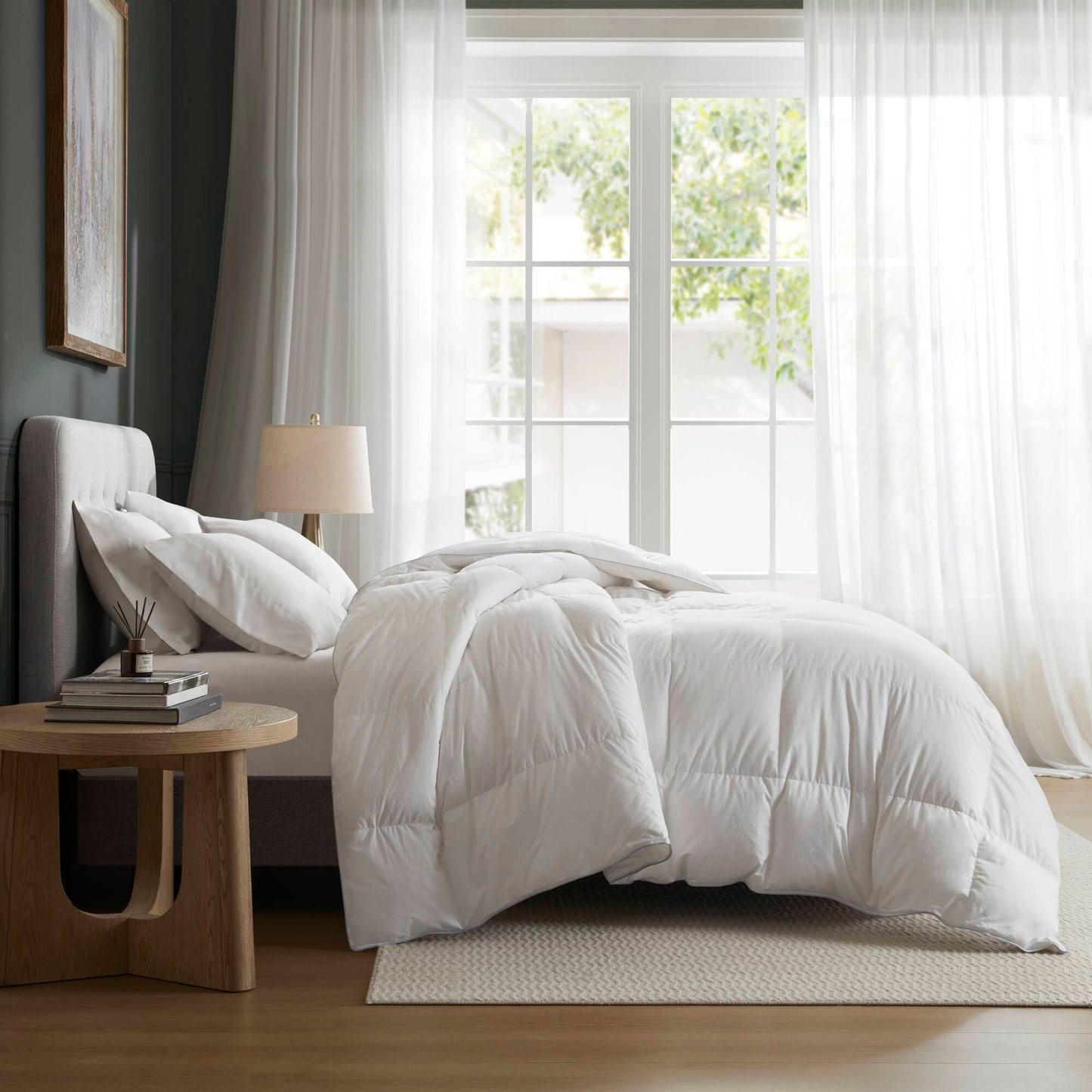 White Goose Down 100% Cotton Shell Comforter