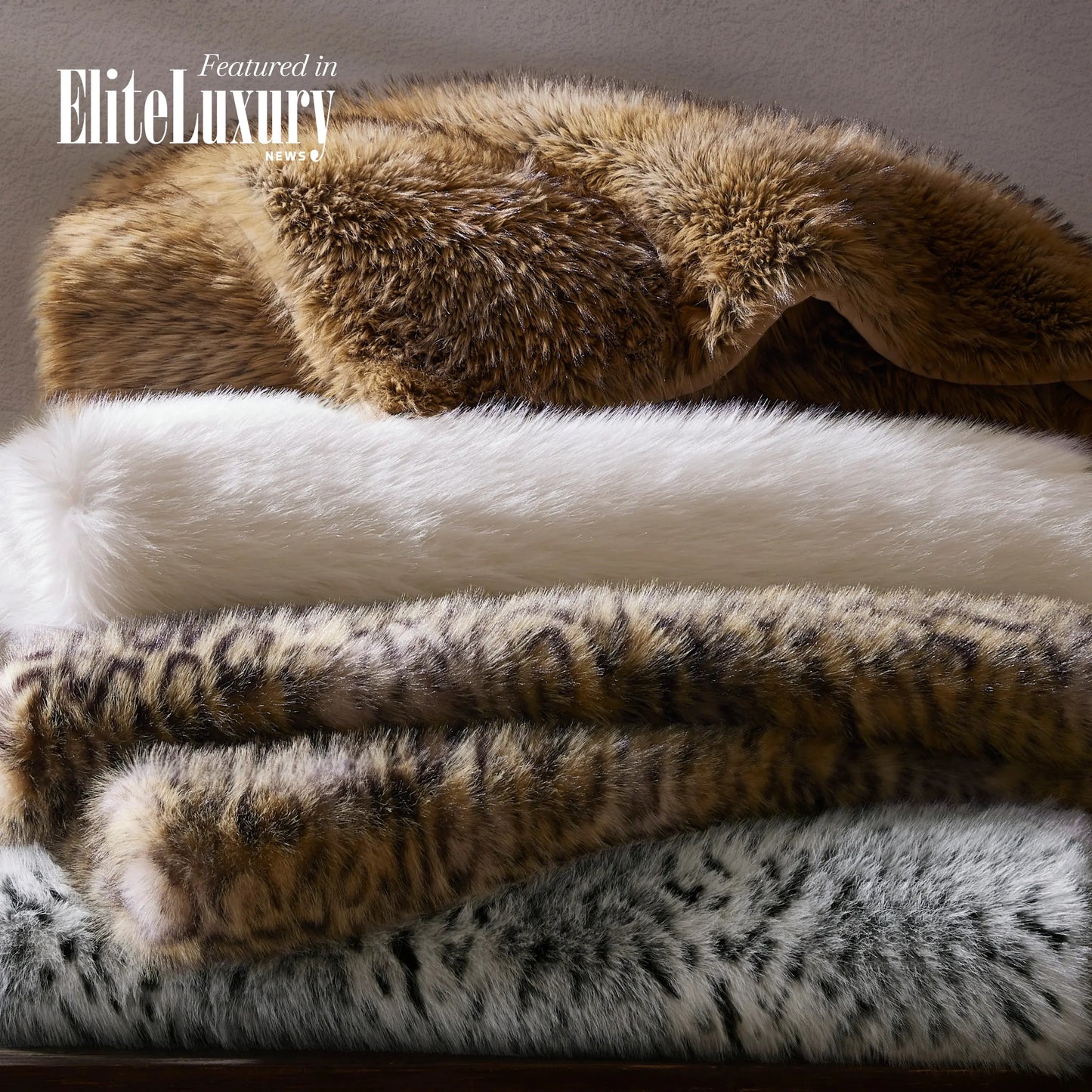 Botswana Animal Print Faux Fur Throw Blanket