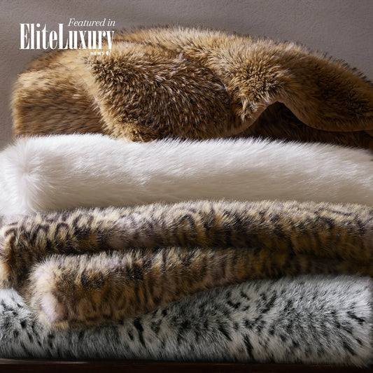 Botswana Animal Print Faux Fur Throw Blanket