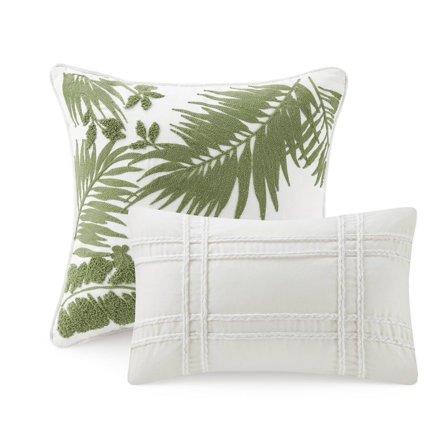 Kiawah Island 6-Piece Oversized Cotton Comforter Set with Throw Pillow