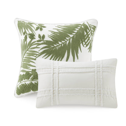 Kiawah Island 6-Piece Oversized Cotton Comforter Set with Throw Pillow