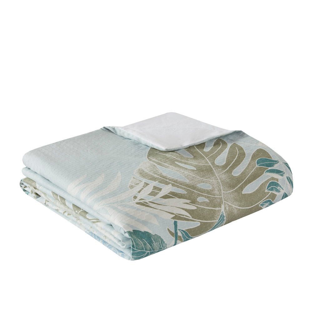 Kiawah Island 5-Piece Cotton Duvet Cover Set with Throw Pillow