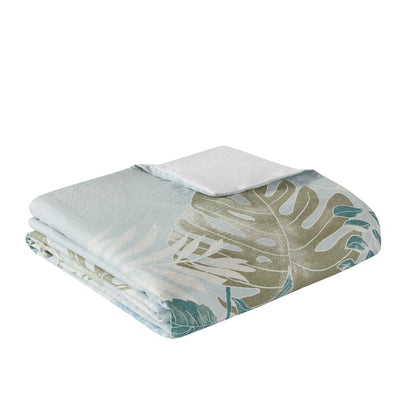 Kiawah Island 5-Piece Cotton Duvet Cover Set with Throw Pillow