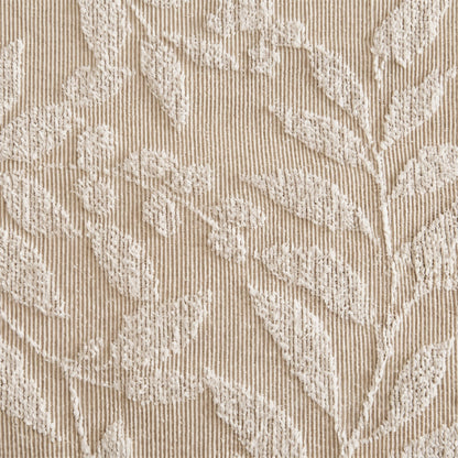 Solace Leaf Cotton Blend Botanical Jacquard Shower Curtain