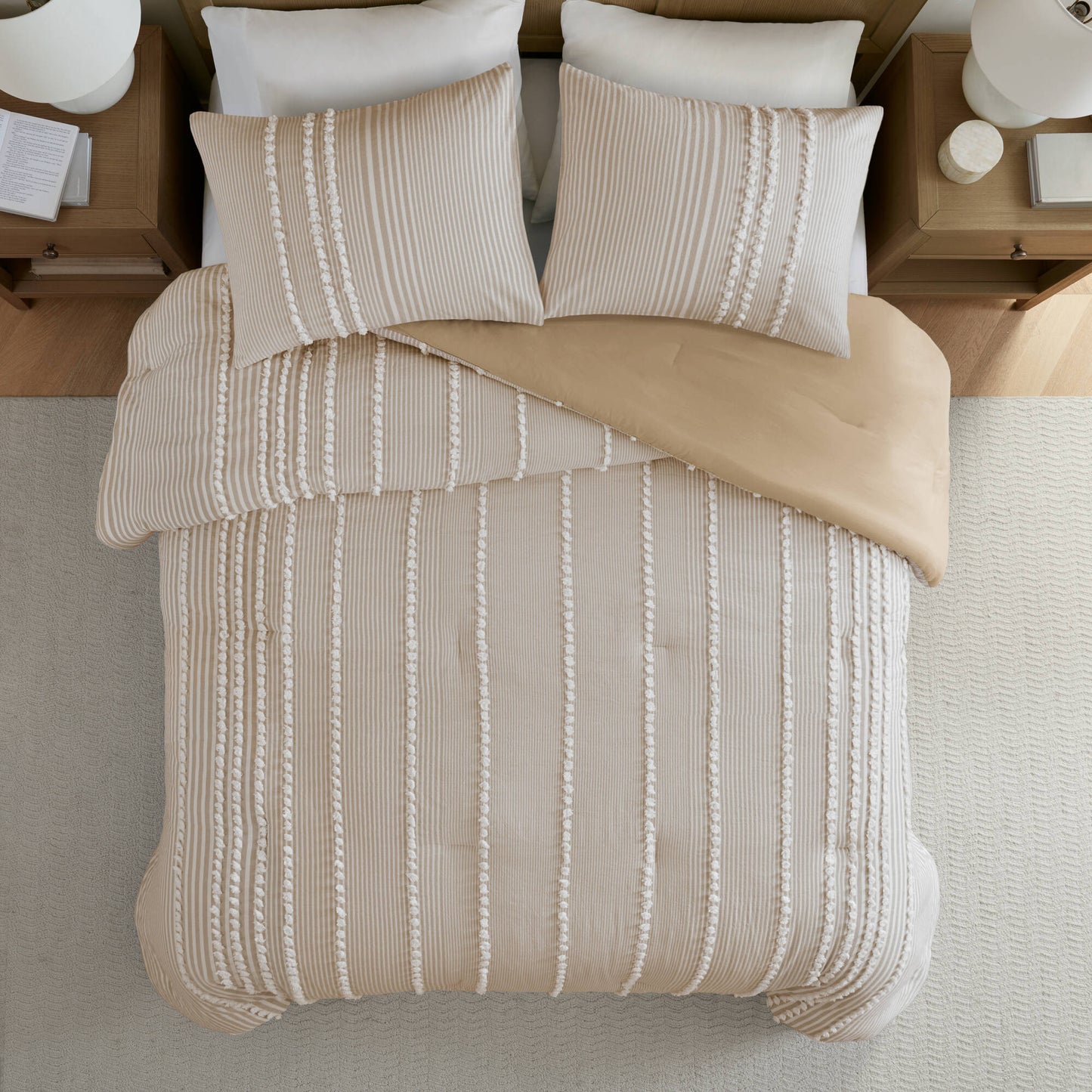 Anslee 3-Piece Cotton Yarn Dyed Comforter Set