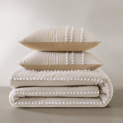 Anslee 3-Piece Cotton Yarn-Dyed Duvet Cover Set