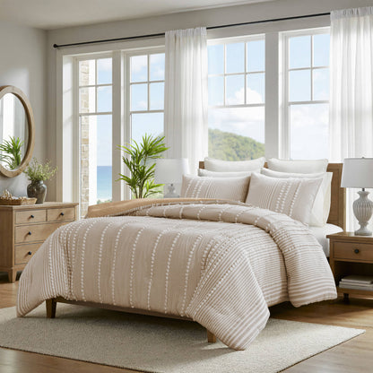 Anslee 3-Piece Cotton Yarn-Dyed Duvet Cover Set