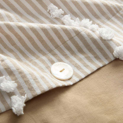 Anslee 3-Piece Cotton Yarn-Dyed Duvet Cover Set