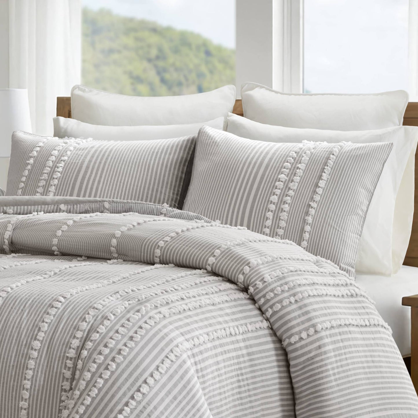 Anslee 3 Piece Cotton Yarn Dyed Duvet Cover Set