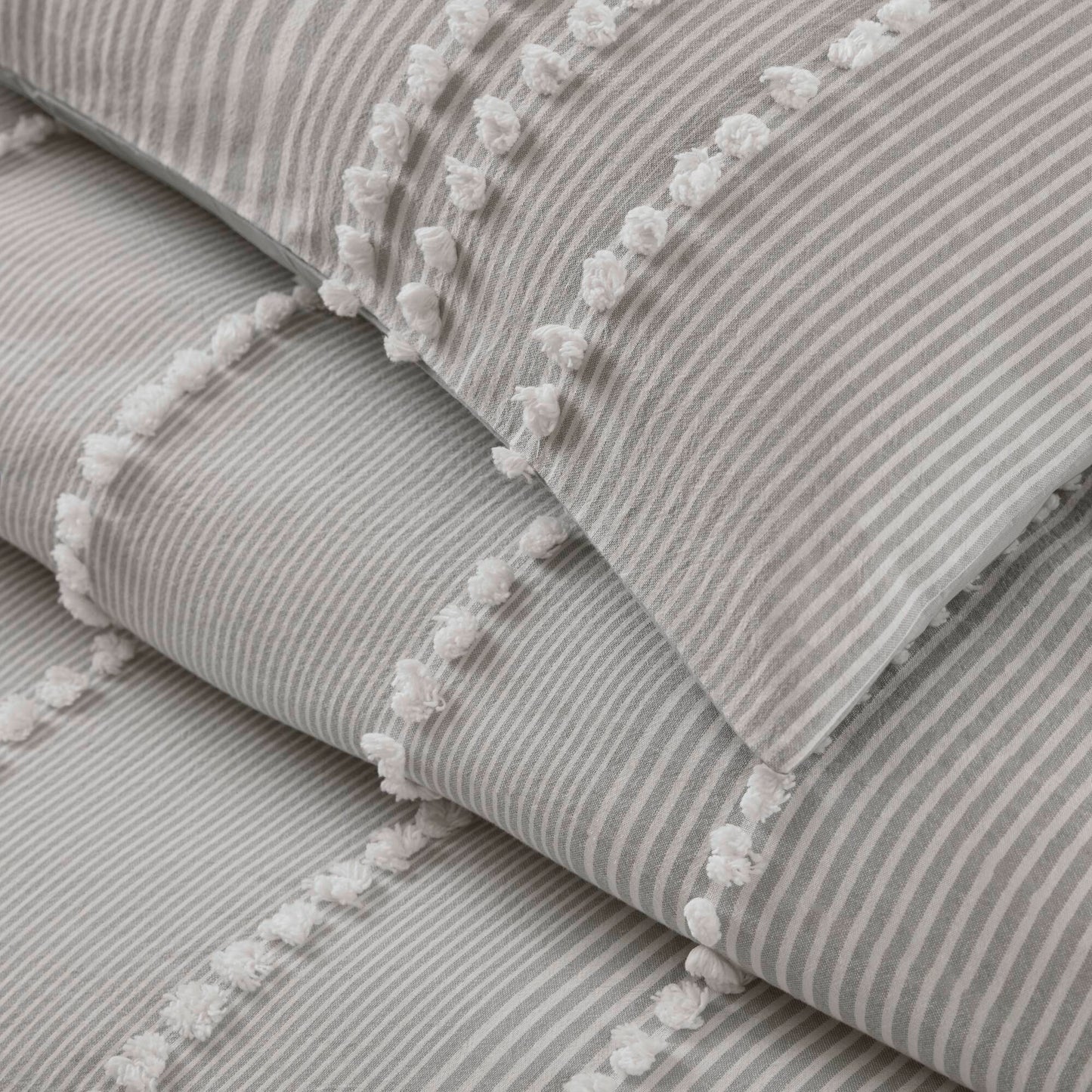 Anslee 3 Piece Cotton Yarn Dyed Duvet Cover Set
