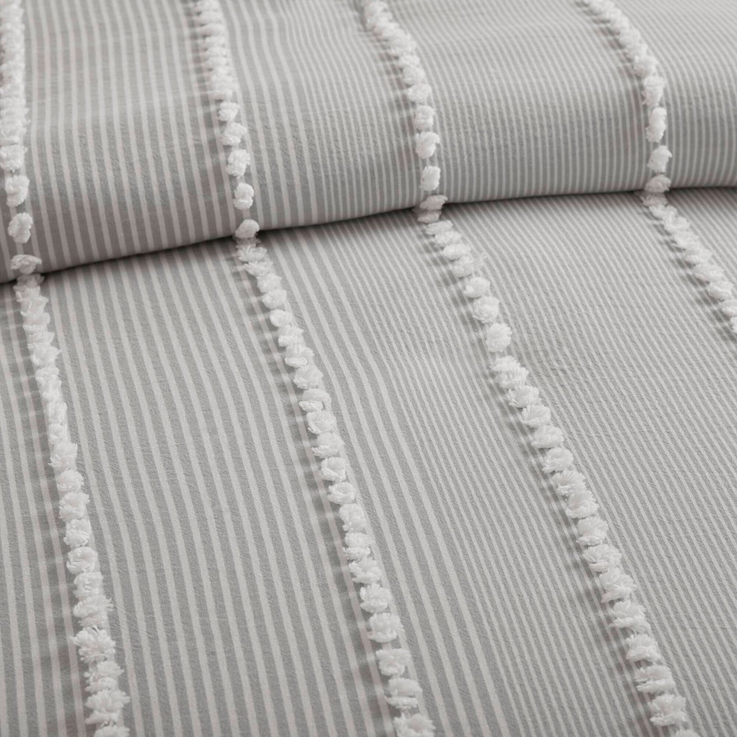 Anslee 3 Piece Cotton Yarn Dyed Duvet Cover Set