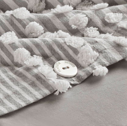 Anslee 3-Piece Cotton Yarn-Dyed Duvet Cover Set