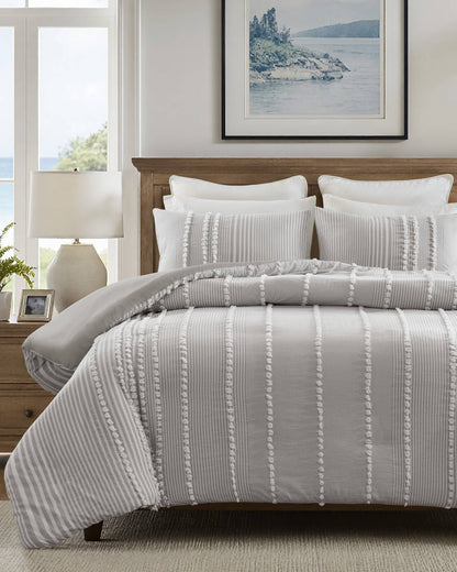 Anslee 3-Piece Cotton Yarn-Dyed Duvet Cover Set
