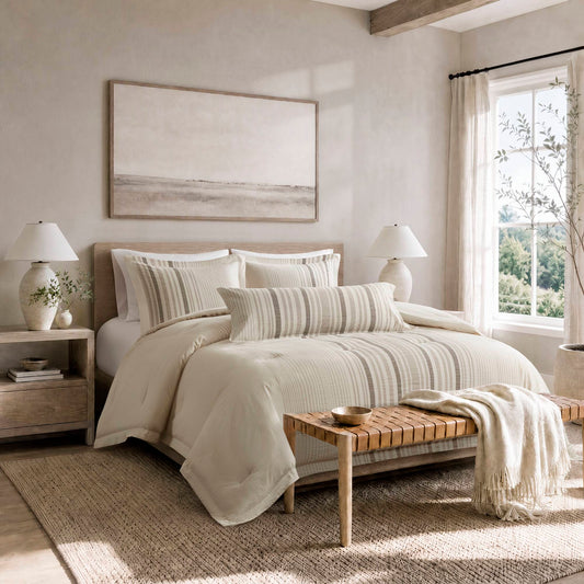 Ellery Jacquard Stripe Body Pillow Cover