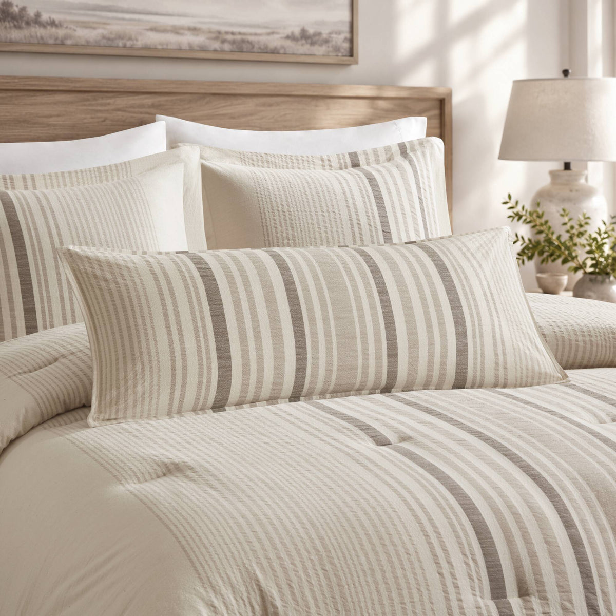 Ellery Jacquard Stripe Body Pillow Cover
