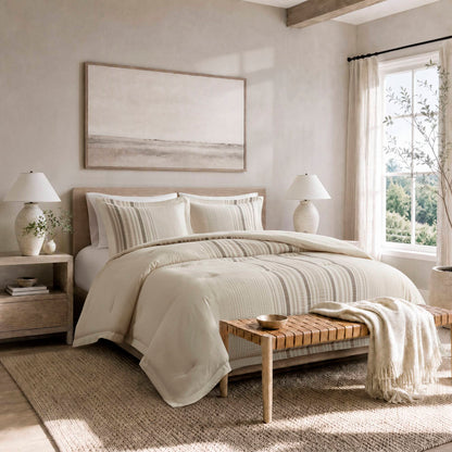 Ellery 3-Piece Jacquard Stripe Comforter Set