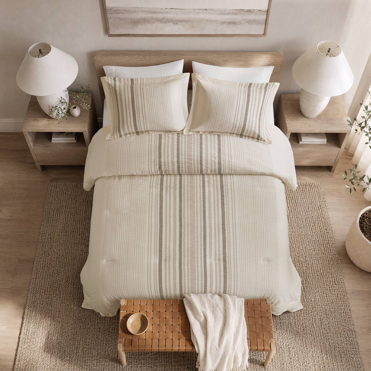 Ellery 3-Piece Jacquard Stripe Comforter Set