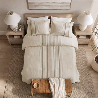 Ellery 3-Piece Jacquard Stripe Comforter Set