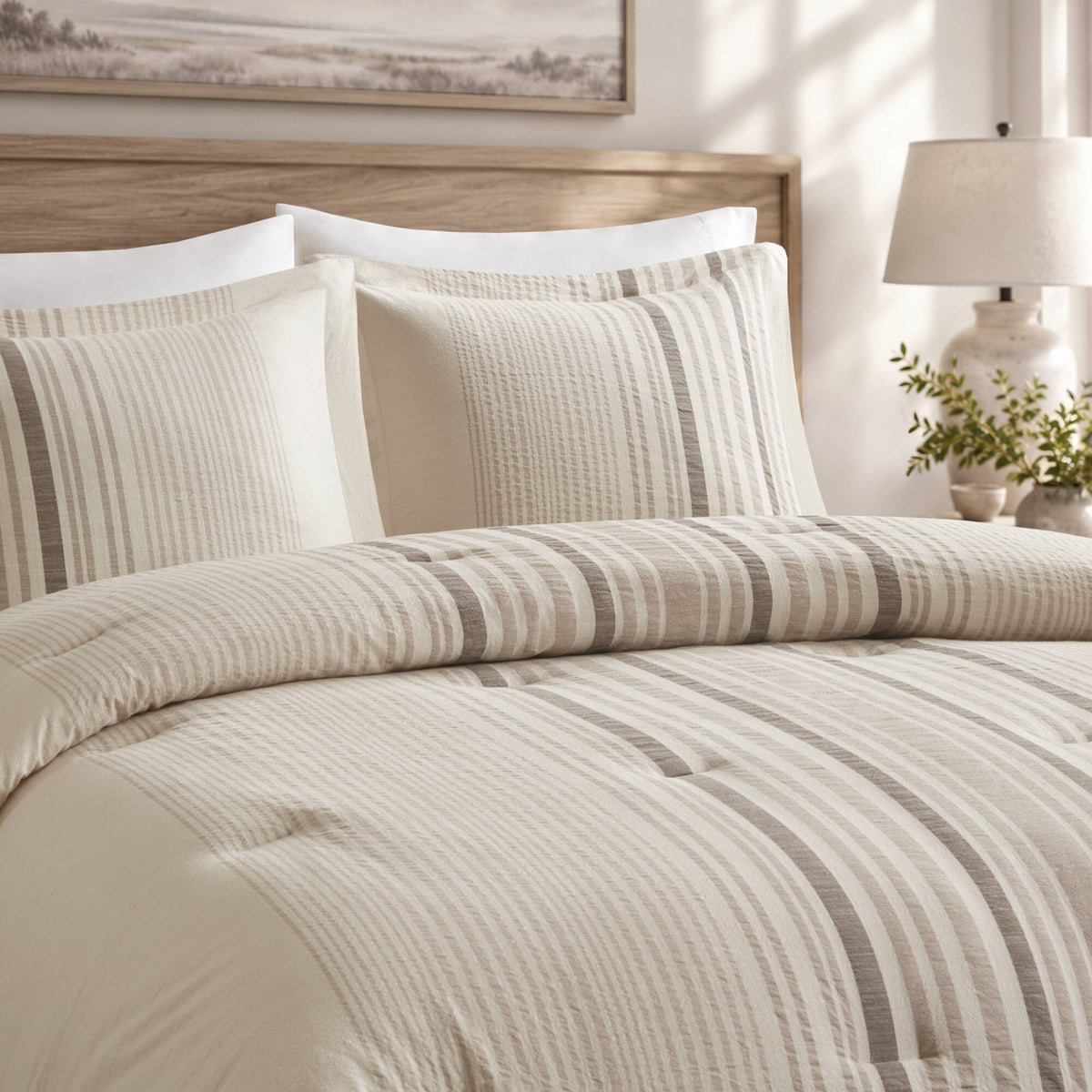 Ellery 3-Piece Jacquard Stripe Comforter Set