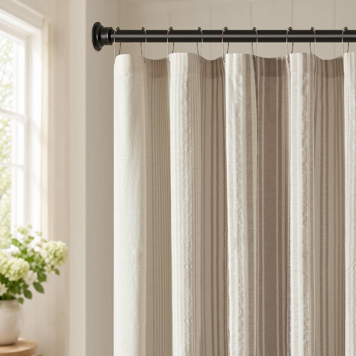 Ellery Jacquard Stripe Shower Curtain