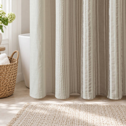 Ellery Jacquard Stripe Shower Curtain