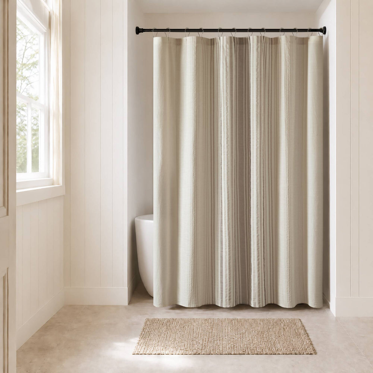 Ellery Jacquard Stripe Shower Curtain