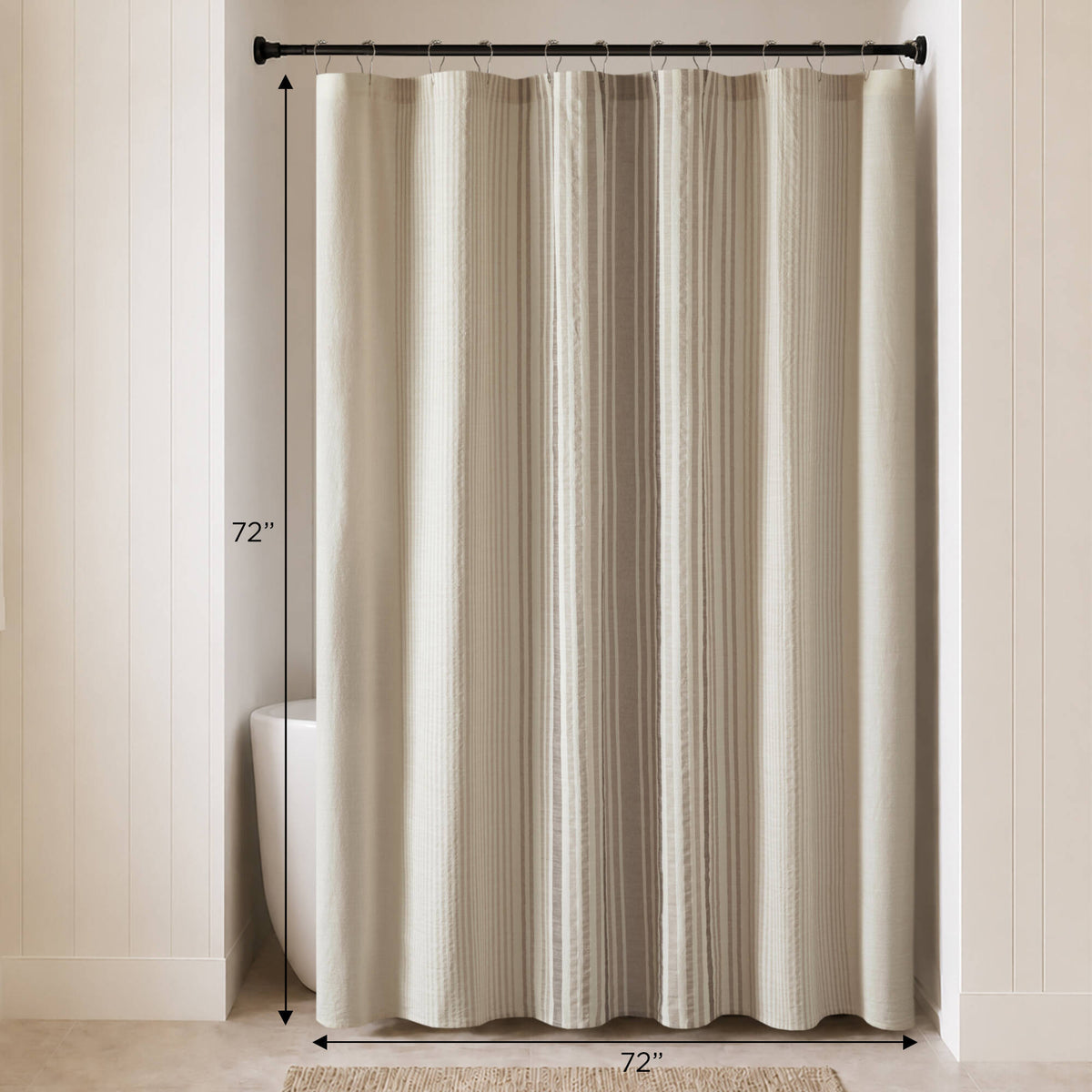 Ellery Jacquard Stripe Shower Curtain