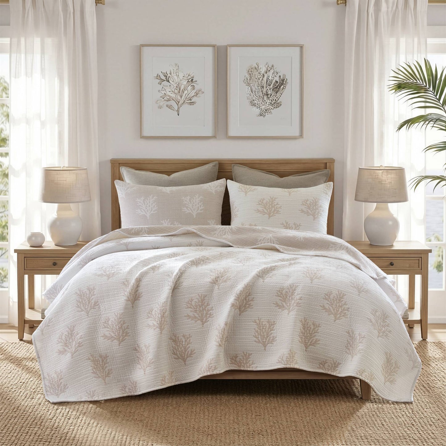 Mia Coral 3-Piece Quilt Mini Set