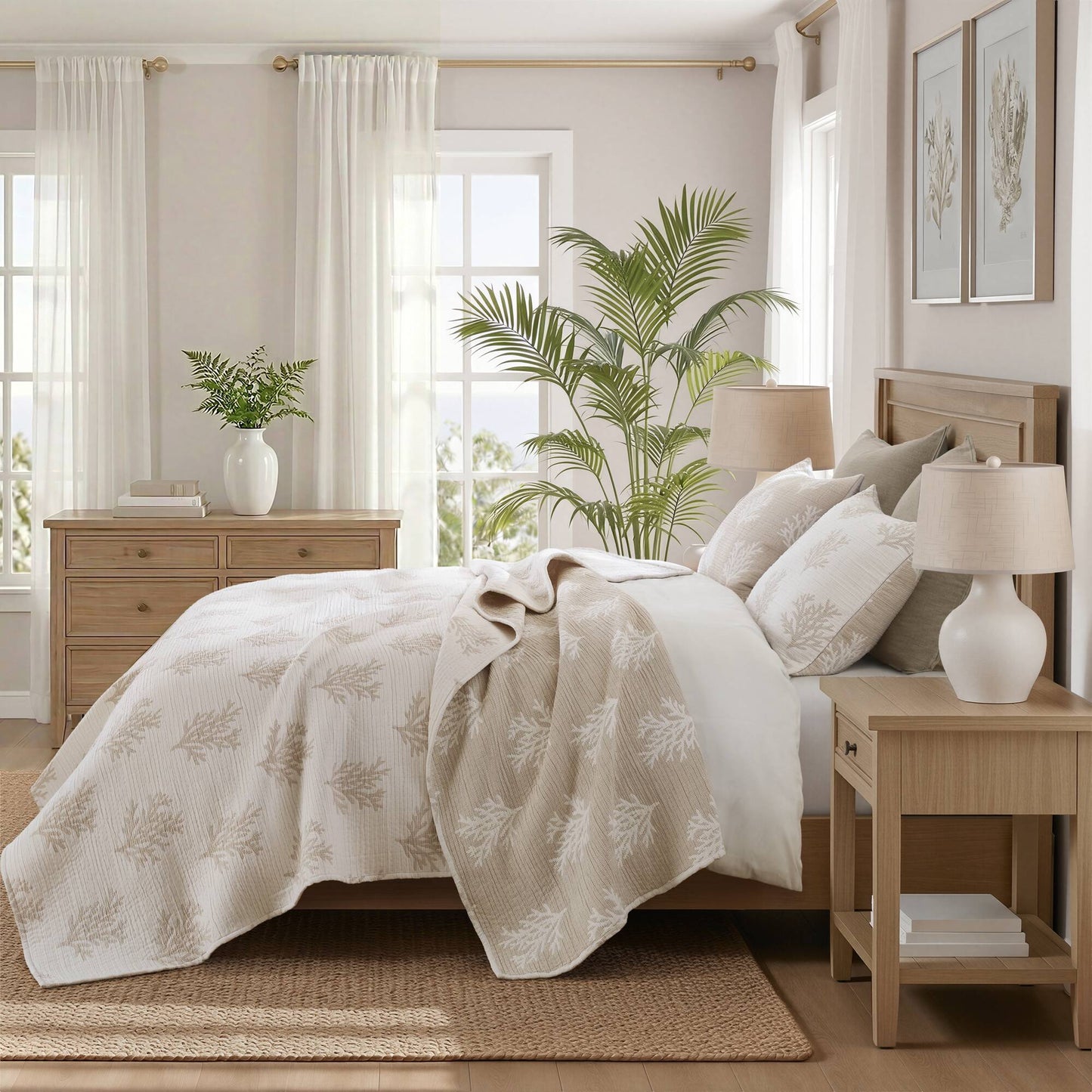Mia Coral 3-Piece Quilt Mini Set