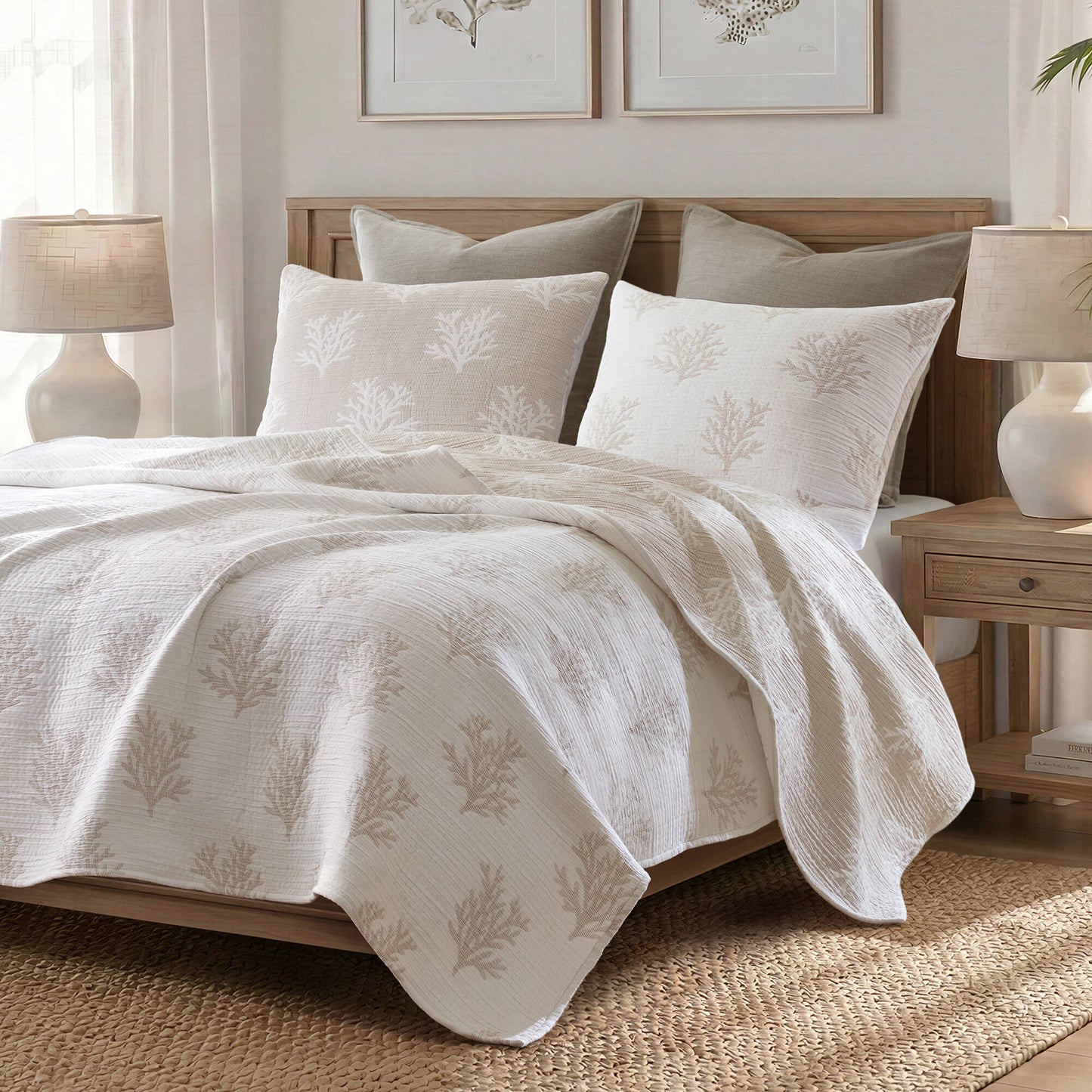 Mia Coral 3-Piece Quilt Mini Set