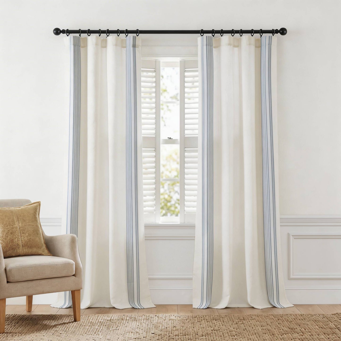 Morgan 2 Window Panels with 16 Rings