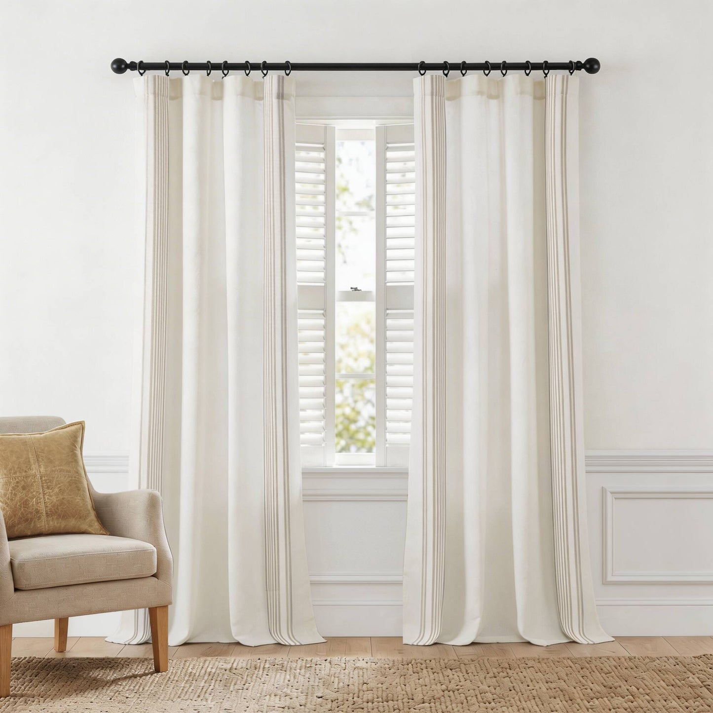 Morgan 2 Window Panels with 16 Rings