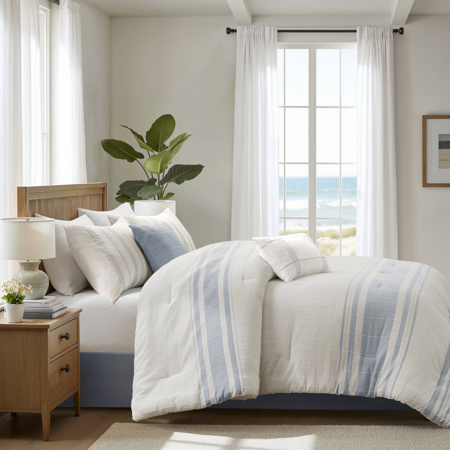 Morgan 6-Piece Cotton Jacquard Oversized Comforter Set