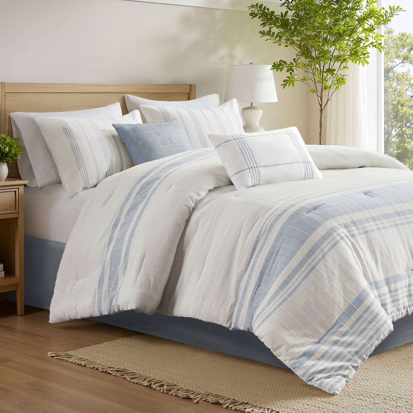 Morgan 6-Piece Cotton Jacquard Oversized Comforter Set