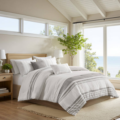 Morgan 6-Piece Cotton Jacquard Oversized Comforter Set