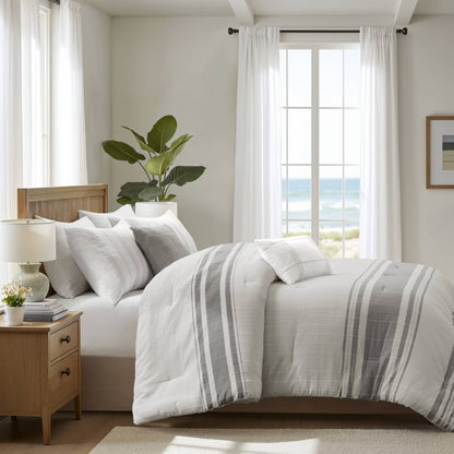 Morgan 6-Piece Cotton Jacquard Oversized Comforter Set