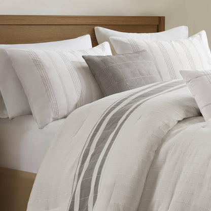 Morgan 6-Piece Cotton Jacquard Oversized Comforter Set