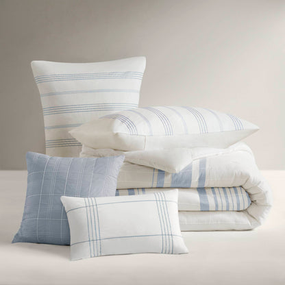 Morgan 5-Piece Cotton Jacquard Duvet Set