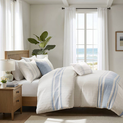Morgan 5-Piece Cotton Jacquard Duvet Set