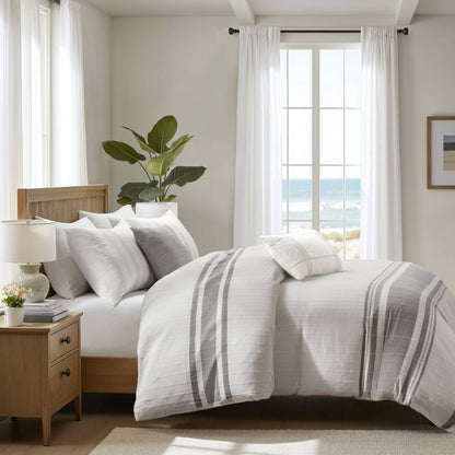 Morgan 5-Piece Cotton Jacquard Duvet Set