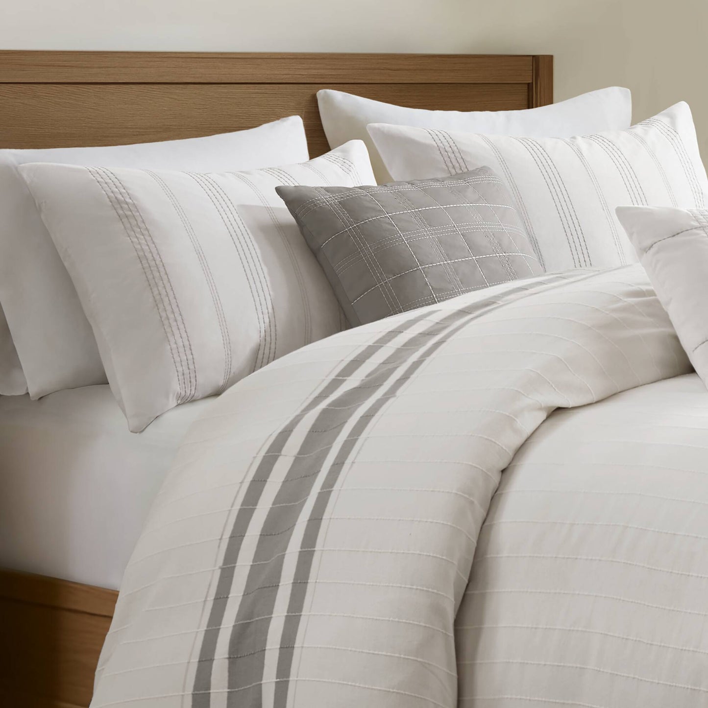 Morgan 5-Piece Cotton Jacquard Duvet Set