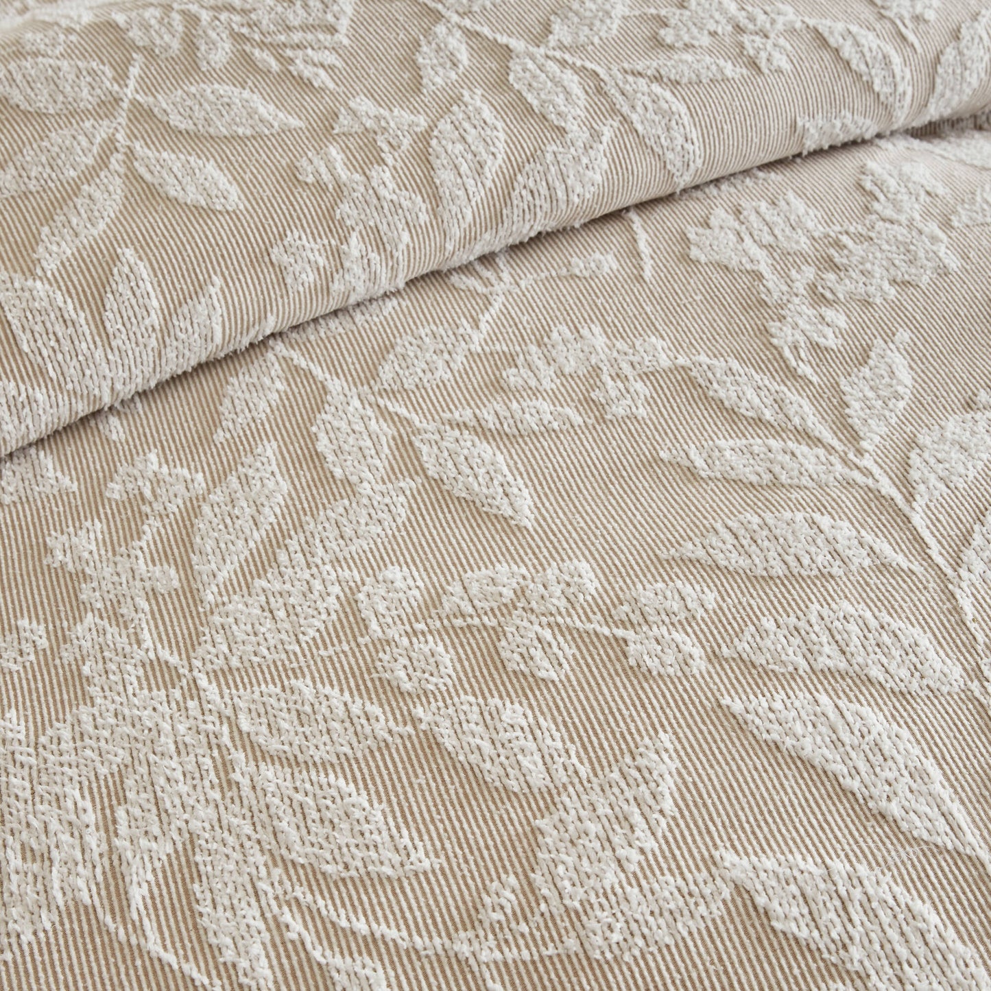 Solace Leaf Cotton Blend Botanical Jacquard Comforter Set