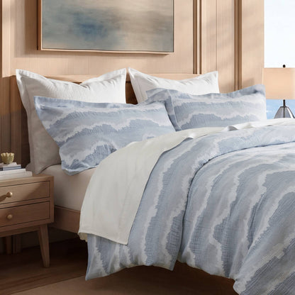 Ocean Wave 3 Piece Cotton Duvet Set