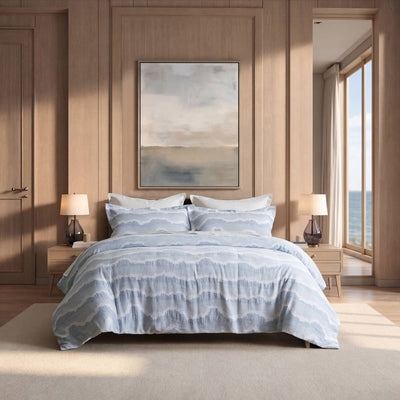 Ocean Wave 3 Piece Cotton Duvet Set