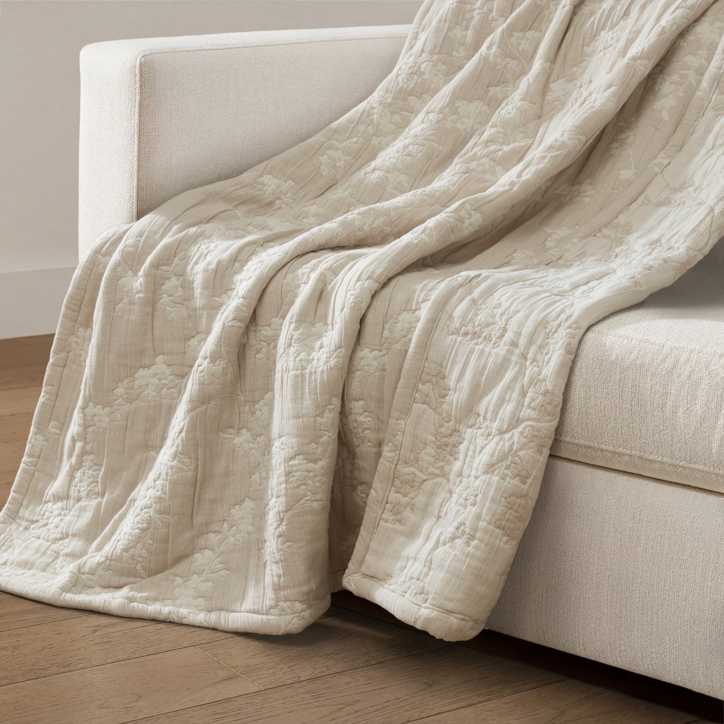 Catalina Botanical Cotton Jacquard Throw