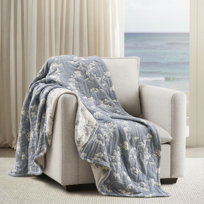 Catalina Botanical Cotton Jacquard Throw