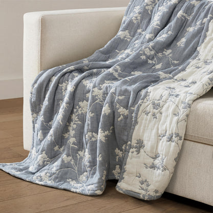 Catalina Botanical Cotton Jacquard Throw