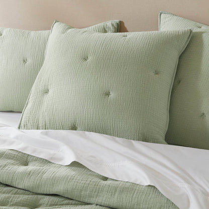 Breeze Cotton Gauze  Embroidered Euro Sham