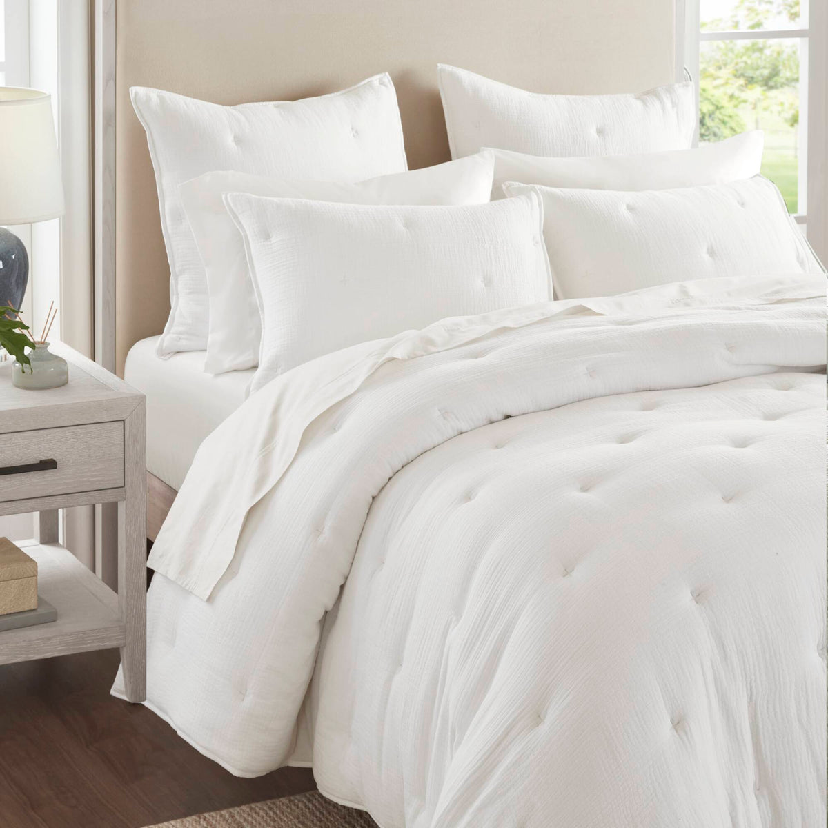 Breeze Cotton Gauze  Embroidered Euro Sham