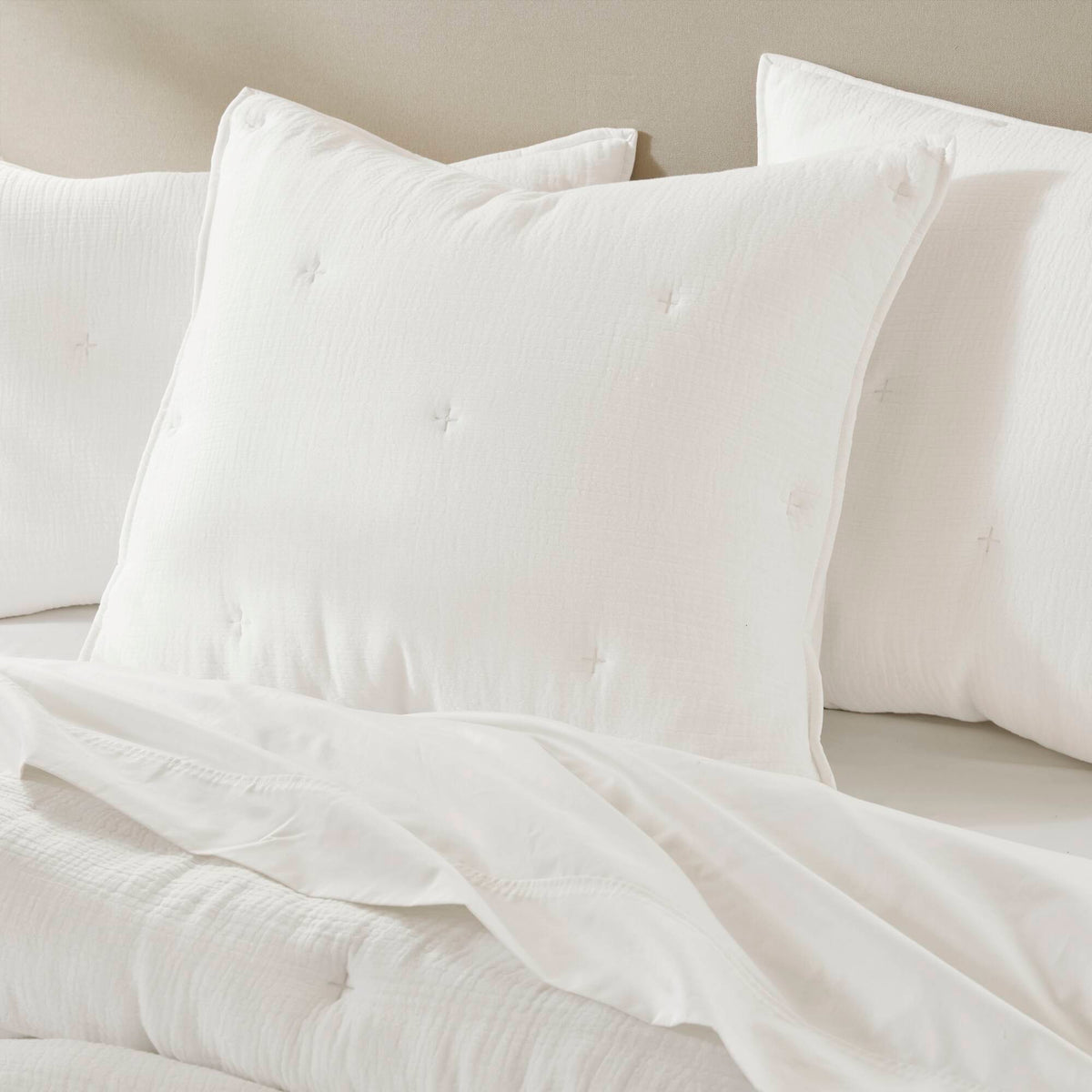 Breeze Cotton Gauze  Embroidered Euro Sham